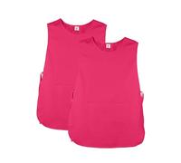 JONATHAN UNIFORM Unisexe Tablier de Travail d'Uniformes avec 3 Poches pour Beauté Cuisine et Ménage (Fuchsia long, L)