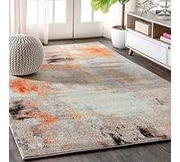 JONATHAN Y CTP104B-8 Tapis Pop Contemporain Moderne Abstrait Vintage Crème/Orange 240 cm x 300 cm, bohème, Facile à Nettoyer, pour Chambre, Cuisine, Salon, Anti-Peluche
