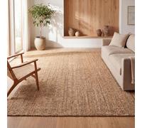 JONATHAN Y NRF102A-8 Pata Tapis en Jute tissé à la Main bohème champêtre Intérieur, Facile à Nettoyer, Chambre, Cuisine, Salon, Anti-Peluche, 240 cm x 300 cm, Naturel