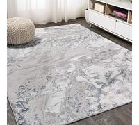 JONATHAN Y SOR203B-8 Tapis Tourbillon marbré Abstrait Contemporain décontracté transitoire Intérieur, Facile à Nettoyer, Chambre, Cuisine, Salon, Anti-Peluche, 240 cm x 300 cm,Gris/Bleu