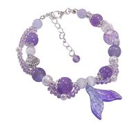 Jonc Bracelet Bracelets Messages Bijoux Pendant Bracelets Charming Charm Hand Chain Adjustable Handchain For Women Jewelry Messages Inoxydable Aimanté Plusieurs Poignet Bijoux (Purple, One Size)