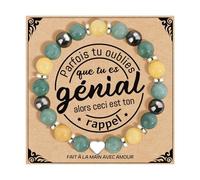 Jonc Bracelet Cadeau Bracelet De Anneaux Original Cadeau Ado Fille Cadeaux Noel Femme Cadeau Anniversaire Bracelet Cadeau Pour Mamie Maman Sœur Collègues Bracelet Mamie Empilable Bijoux (B, One Size)