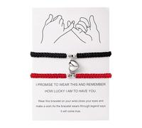 Jonc Empilable Lune Rose Femmes Anneaux Matching Mutual Attraction Couple Bracelets His And Hers Adjustable 8 Love Heart Bracelet Jewelry Bracelets Empilable Homme Jonc 4 Classique (B, One Size)