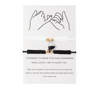 Jonc Empilable Lune Rose Femmes Anneaux Matching Mutual Attraction Couple Bracelets His And Hers Adjustable 8 Love Heart Bracelet Jewelry Bracelets Empilable Homme Jonc 4 Classique (C, One Size)