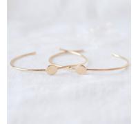 Jonc Madeleine en plaqué or jaune (personnalisable)