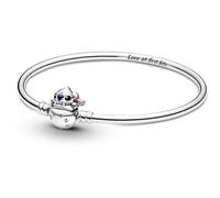 Pandora Bracelet jonc Disney Stitch en argent sterling, émail noir, bleu et violet, 17