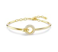 Swarovski Bracelet-jonc Dextera, Taille ronde, Blanc, Placage de ton or
