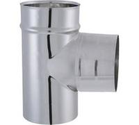 Joncoux Coude en T de 90° d'angle - modèle TYRAL - Inox 304 - double emboitement - Ø125 G