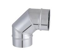 Joncoux Coude lisse de raccordement pour tubage - 90° d'angle - inox 304 - modèle TYRAL - Ø125