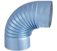 Joncoux Coude plissé de 90° d'angle et aluminié pour conduit de raccordement - Diamètre 153 mm - modèle POLYFEU G