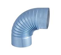 Joncoux Coude plissé de 90° d'angle et aluminié pour conduit de raccordement - Diamètre 153 mm - modèle POLYFEU