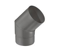 Joncoux Coude pour évacuation des fumées - 45°d'angle - émail 0.7MM - noir mat - Ø180MM