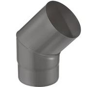 Joncoux Coude pour évacuation des fumées - 45°d'angle - émail 0.7MM - noir mat - Ø180MM