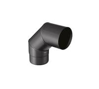 Joncoux Coude pour évacuation des fumées - 90°d'angle - émail 0.7MM - noir mat - Ø180MM