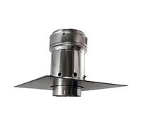 Joncoux Kit Raccord pour poêle - Ø80mm/tubage Ø80mm - avec plaque 30x30cm - noir