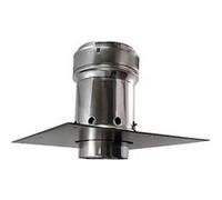 Joncoux Kit Raccord pour poêle - Ø80mm/tubage Ø80mm - avec plaque 30x30cm - noir G