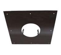 Joncoux Plaque de propreté - 400x400MM - noire - pour conduit de diamètre 125MM G