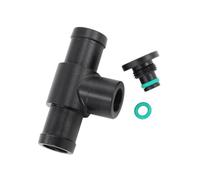 Jonction de liquide de refroidissement en forme de T 92500-AR000, raccord de remplacement de tuyau de chauffage, corps en aluminium avec bouchon de purge pour le service de véhicule, port de purge de
