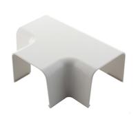 Jonction en T/angle goulotte 80x60mm - Blanc RAL 9001 - Zenitech