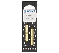 Jonction laiton double pour flexible D8mm lot de 2 Prevost