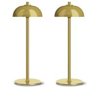 JONEMO Lot de 2 lampes de table sans fil, 5000 mAh, lampes de table portables rechargeables, 3 modes de couleur, lumière de table à intensité variable en continu avec fonction mémoire, pour dîner