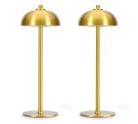 JONEMO Lot de 2 lampes de table sans fil, 5000 mAh, lampes de table portables rechargeables, 3 modes de couleur, lumière de table à intensité variable en continu avec fonction mémoire, pour dîner