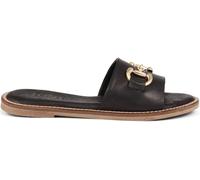 Jones Bootmaker Jones Bootmaker Black Gold Emillina Leather Buckle Mule Sandals