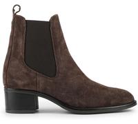Jones Bootmaker Jones Bootmaker Brown Karlee Leather Slip-In Ankle Boots