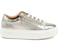 Jones Bootmaker Jones Bootmaker Gold Amaliada Leather Platform Trainers