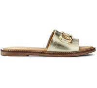 Jones Bootmaker Jones Bootmaker Gold Gold Emillina Leather Buckle Mule Sandals