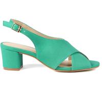 Jones Bootmaker Jones Bootmaker Green Nubuck Geenah Smart Leather Slingback Sandals