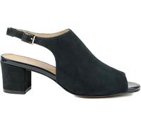 Jones Bootmaker Jones Bootmaker Navy Nubuck Xandra Smart Leather Slingback Peep Toe Sandals