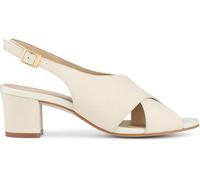 Jones Bootmaker Jones Bootmaker Off White Nubuck Geenah Smart Leather Slingback Sandals