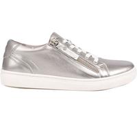 Jones Bootmaker Jones Bootmaker Silver Padova2 Leather Lace-Up Trainers