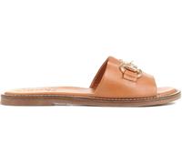 Jones Bootmaker Mules Jones Bootmaker Emilina dorées en cuir à boucle