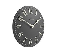 JONES CLOCKS® Betty Horloge Murale | Horloge Convexe Classique | 30 cm | Gris tempête de Neige | Une élégance stylée Parfaite pour la Cuisine, Le Salon, Le Bureau ou la Chambre