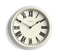 JONES CLOCKS® Hackney Horloge Murale | Horloge Classique en Chiffres Romains | 30 cm | Crème pâle | Design Traditionnel Parfait pour Les Cuisines, Les couloirs ou Les espaces de Vie de caractère.