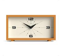 JONES CLOCKS® Odeon Horloge de Bureau | Design rectangulaire Moderne | Jaune Moutarde | Look rétro élégant pour étagère, Table, cheminée ou Table de Chevet