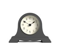 JONES CLOCKS® Speakeasy Horloge de cheminée Petit | Chapeau Classique de napoléon | Gris foncé | Style Classique Contemporain pour Bureau, Table, étagère ou Chevet