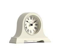 JONES CLOCKS® Speakeasy Petite Horloge à cheminée | Conception Classique du Chapeau de Napoléon | Crème pâle | Chiffres Romains | Style Traditionnel pour Bureau, Table, étagère ou Table de Chevet