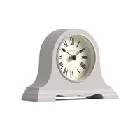 JONES CLOCKS® Speakeasy Petite Horloge à cheminée | Conception Classique du Chapeau de Napoléon | Grey | Chiffres Romains |Style Traditionnel pour Bureau, Table, étagère ou Table de Chevet