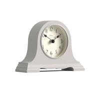 JONES CLOCKS® Speakeasy Petite Horloge à cheminée | Conception Classique du Chapeau de Napoléon | Grey | Style Classique Contemporain pour Bureau, Table, étagère ou Table de Chevet