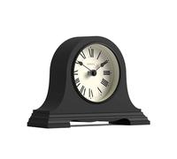 JONES CLOCKS® Speakeasy Petite Horloge à cheminée | Conception Classique du Chapeau de Napoléon | Noir | Chiffres Romains |Style Traditionnel pour Bureau, Table, étagère ou Table de Chevet