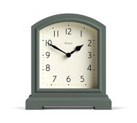 JONES CLOCKS® Tavern Pendule de cheminée | Design Moderne à Sommet arqué Petit | Vert asperge | Style Classique Contemporain pour Bureau, Table, étagère ou Chevet