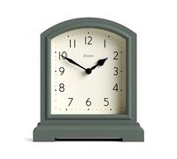 JONES CLOCKS® Tavern Pendule de cheminée | Design Moderne à Sommet arqué | Vert asperge | Style Classique Contemporain pour Bureau, Table, étagère ou Chevet