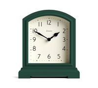 JONES CLOCKS® Tavern Pendule de cheminée | Design Moderne du Sommet de l’Arche | Vert foncé | Style Classique Contemporain pour Bureau, Table, étagère ou Chevet