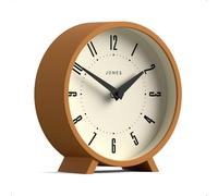 JONES CLOCKS® Venus Horloge de Bureau | Conception Moderne de la Ronde | Jaune Moutarde | Style rétro stylé pour étagère, Table, cheminée ou Table de Chevet