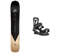 Jones - Packs (snowboard + fix) - Snowboard freeride - Pack Flagship Pro 2025 pour Homme en Bois - Noir Noir 165W cm,159W cm,154 cm,161 cm,164 cm