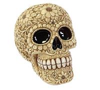 Jones Quelque Chose de différent Vente en Gros Naturel Floral Tête de Mort Tirelire, Blanc