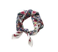 Jonesangle Foulard en Soie for Femme 53 cm Petit Foulard Carré en Soie Printemps et Automne Soie de Mûrier Nouvelle Foulard en Soie Fleur de Cajou Modèles Quatre Saisons Foulard Carré Professionnel